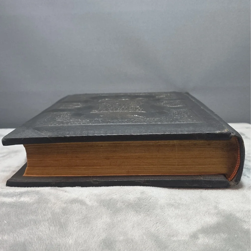 1890 Family Holy Bible Leather Bound Illustrated Burrows Bros Company